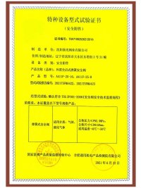 特种设备型式试验证书